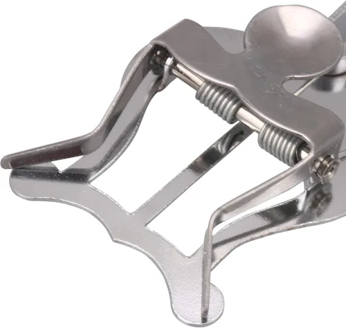 Vista 5 de Yibuy 5.4x2.0x0.7 in trompeta ligera de plata que marcha lira para instrumentos