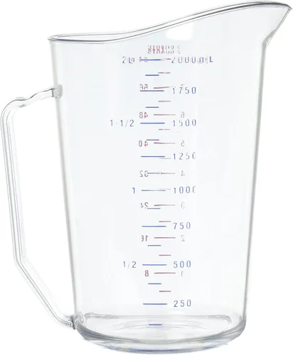 Vista 4 de Cambro Taza medida transparente de 1 cuarto de galón (100MCCW135)