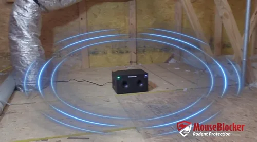 Vista 9 de MouseBlocker 1000x Potente Enchufable Ultrasónico Detergente de Ratones y Roedores para Edificios, Garajes, Áticos y Más. Funciona con Todos