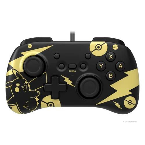 Vista 2 de Nintendo Switch HORIPAD Mini (Black & Gold Pikachu Edition) by HORI - Officially Licensed By Nintendo & Pokémon