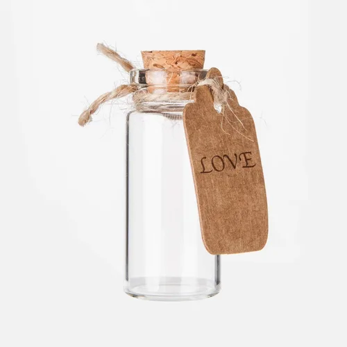 Vista 3 de 64 botellas de vidrio con tapones de corcho, decoración de bricolaje, pequeños frascos de vidrio pequeños, recuerdos, mini frascos de corcho