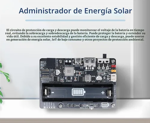 Vista 4 de Módulo de administrador de energía solar/energía, energía solar para panel solar de 5 V-24 V, soporta panel solar o puerto USB Ba-ttery carga