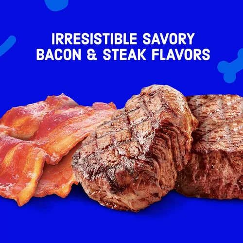Vista 4 de Kibbles 'n Bits Alimento seco para perros, sabroso sabor a tocino y bistec para perros adultos, bolsa de 3.5 libras Nutrición completa