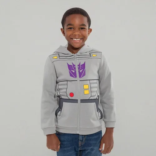 Vista 7 de Transformers Megatron Bumblebee - Sudadera con capucha de forro polar con cremallera para niños pequeños y grandes