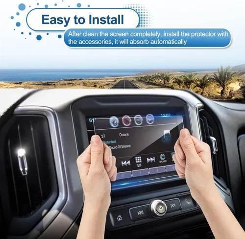 Vista 7 de Protector de pantalla Sierra 1500/2500HD/3500HD 2022-2025 para GMC Sierra (Pro) pantalla táctil de 7 pulgadas, para Sierra 1500 (Base) 2014-2021