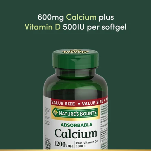 Vista 7 de Nature's Bounty Calcio absorbible 1200mg más vitamina D3 1000IU 200