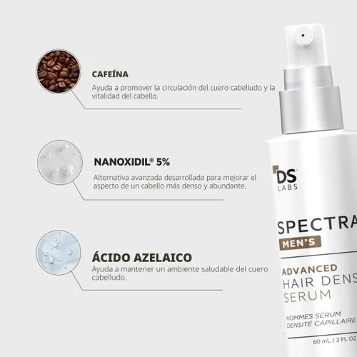 Vista 7 de DS Labs Spectral Suero para la Densidad Capilar Masculina (anteriormente Spectral.DNC-N), 60mL - Tratamiento Ligero de Uso Diario para un Cabello