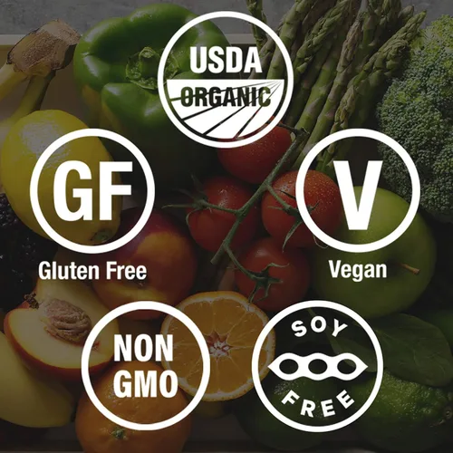 Vista 7 de Orgain Polvo de proteína vegana orgánica (mantequilla de maní) Polvo de verduras orgánicas (+50 superalimentos) Paquete