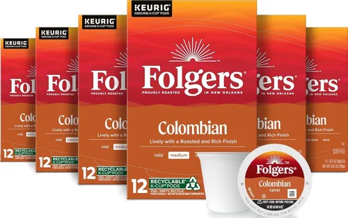 Vista 13 de Folgers Black Silk Coffee, tostado oscuro, cápsulas Keurig K-Cup, 60 unidades 6 cajas (10 unidades), café tostado oscuro, compatible con cafeteras