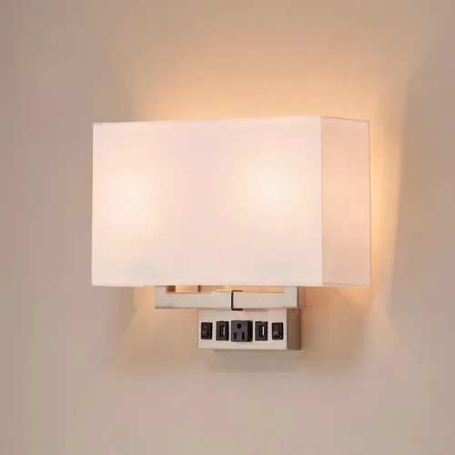 Vista 11 de LEDMyplace - Aplique de pared LED de 2 luces, apliques para sala de estar con puertos USB y tomacorriente, apliques de latón, base E26, acabado