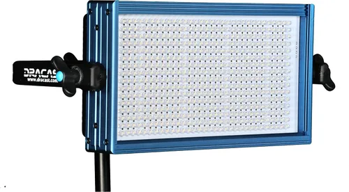 Vista 4 de Dracast Pro Series LED500 Kit de 3 luces LED de luz diurna con placas de batería de montaje en V y soportes de luz