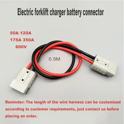 Vista 3 de Conector de batería del cargador de la carretilla elevadora 600V, conector del cargador de batería de la carretilla elevadora 50A/120A/175A/350A