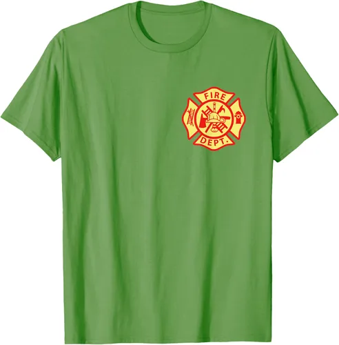 Vista 14 de Camiseta con logotipo de bomberos con símbolo de bombero, Negro