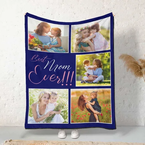 Vista 21 de MyPupSocks Manta personalizada para mamá, regalos personalizados para mamá, manta de cama con fotos, regalos de cumpleaños para mujeres, mamá