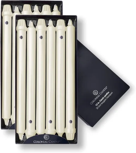 Vista 17 de Colonial Candle Handipt Collection - Vela cónica sin perfume, color blanco, 6 pulgadas, paquete de 12, hasta 4 horas de combustión