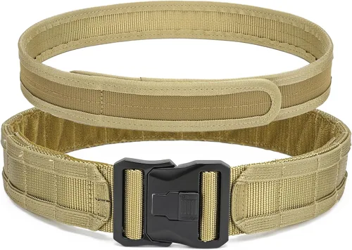 Vista 7 de Cinturón Battle Molle de grado militar, hebilla de liberación rápida de 2.0 pulgadas, cinturón táctico de aplicación de la ley Military Grade