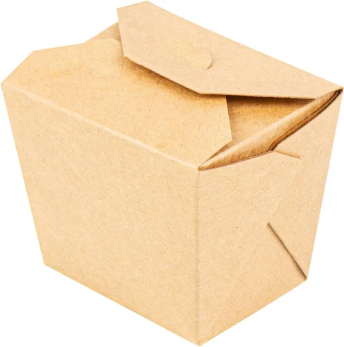 Vista 2 de Restaurantware Bio Tek - Cajas chinas de 8 onzas para llevar, 25 cajas de comida a prueba de grasa, con bloqueo de pestañas, papel kraft