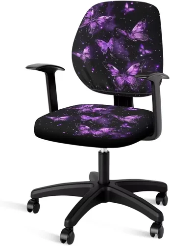 Vista 16 de Funda para silla de oficina, con temática de playa, funda elástica para silla de oficina, funda elástica de 2 piezas, funda para silla