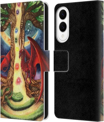 Vista 57 de Head Case Designs Officially Licensed Carla Morrow Galactic Entrancement Dragons Leather Wallet Case Compatible with Samsung Galaxy A07 4G