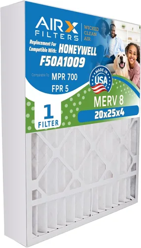 Vista 31 de AIRX FILTERS WICKED CLEAN AIR. Filtro de horno 20x25x4 MERV 8 compatible con filtro de aire Honeywell 20x25x4 F25 1 solo filtro