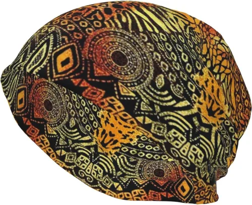 Vista 35 de Gorro africano holgado para adultos, tejido elástico, de calavera, gorro de invierno para exteriores para mujeres y hombres