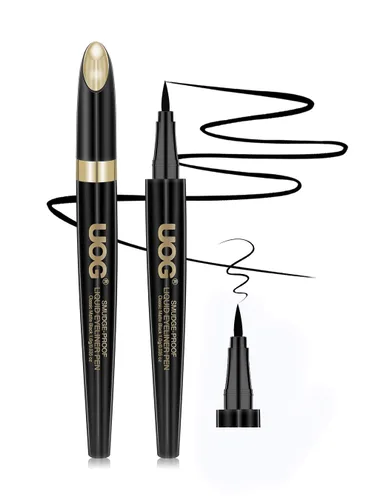 Vista 10 de UOG (United One Liquid Eyeliner Pen - Impermeable, a prueba de manchas y de larga duración (hasta 72 horas), secado rápido. Sin saltos, resistente a