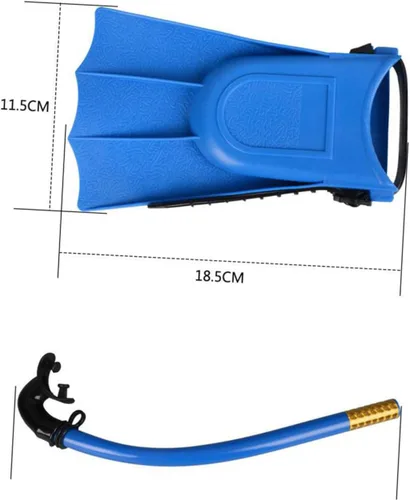 Vista 6 de Snorkeling Mask Set with Breathable Diving Snorkel and Non-Slip Flippers Shoe for Swimming Diving Snorkeling Sports Flexible Fins