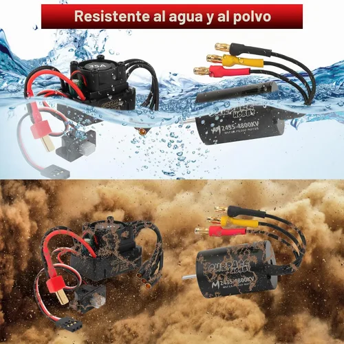 Vista 6 de 1/16 1/18 RC sin escobillas sin sensores motor 35A ESC Combo,2435