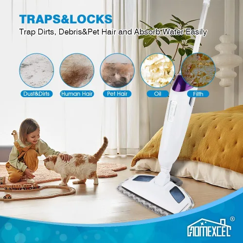 Vista 4 de HOMEXCEL Paquete de 4 almohadillas de repuesto para trapeador de vapor compatibles con Bissell Powerfresh Steam Mop serie 1940 1806 1440 1544