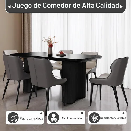 Vista 3 de Juego de mesa de comedor de 5 piezas para 4, mesa de 62.99