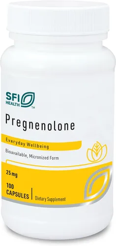 Vista 10 de Klaire Labs SFI Health Pregnenolone – Puede apoyar la memoria, el estado de ánimo y la energía para adultos – 100 mg derivado de ñame silvestre