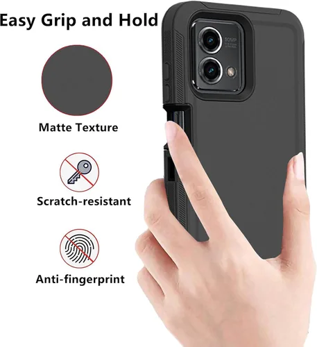 Vista 5 de Funda para Motorola Moto G Stylus 5G 2023, funda resistente de poliuretano termoplástico suave, policarbonato duro, a prueba de golpes, a prueba