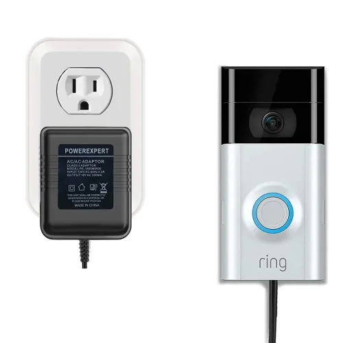 Vista 5 de LIANSUM Adaptador de 18V 500mA, Cable Cargador de Timbre de Video Compatible con Ring Video Doorbell Pro/2, Timbre Zmodo, Transformador de Timbre