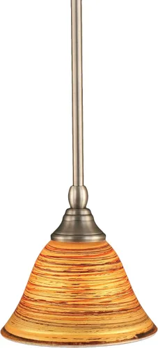 Vista 19 de Toltec Lighting Tallo Colgado Mini colgante, acabado de cobre negro, 3.5" cuadrado humo burbuja vidrio