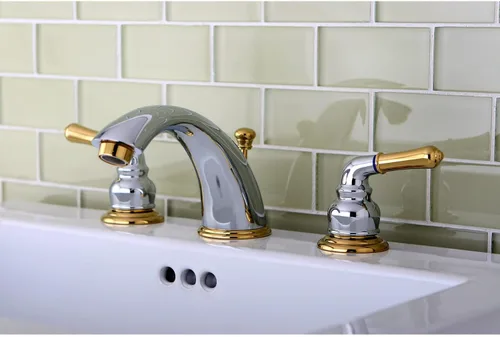 Vista 4 de Kingston Brass KB962 Magellan Grifo de baño extendido, centro ajustable de 8 pulgadas, latón pulido