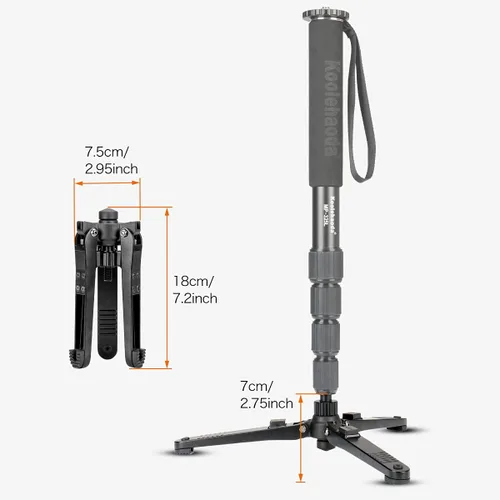 Vista 5 de Koolehaoda - Base monopie con patas plegables rápidas para video DSLR