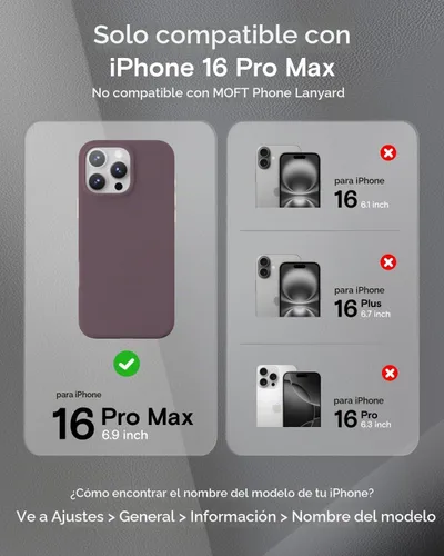 Vista 2 de MOFT Snap Case MOVAS™ para iPhone 16 Pro Max, compatible con MagSafe, funda magnética de cuero vegano premium con sensación suave, color duradero