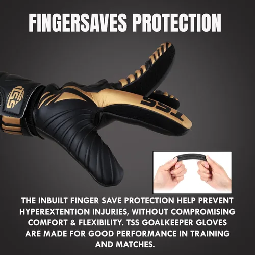 Vista 6 de Guantes de portero de fútbol para adultos y jóvenes, guantes de fútbol de alto rendimiento con protección Pro-Teck para la columna vertebral