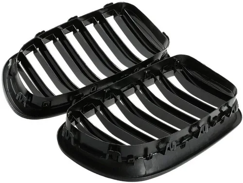 Vista 5 de sportuli Rejilla de riñón de repuesto frontal compatible con BMW Serie 5 F10 F11 F18 M5 (negro brillante)