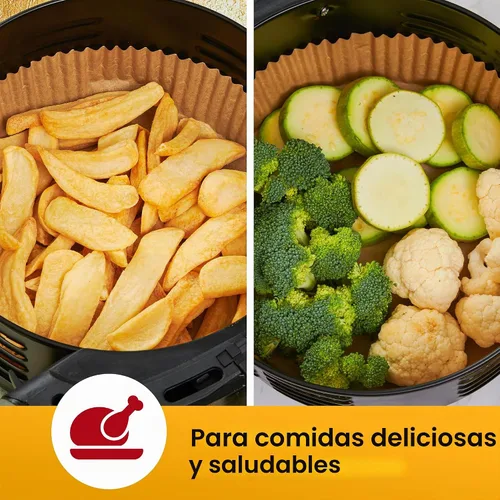 Vista 7 de Revestimientos redondos para freidora de aire para Ninja, 400 piezas de 8 8" redondo