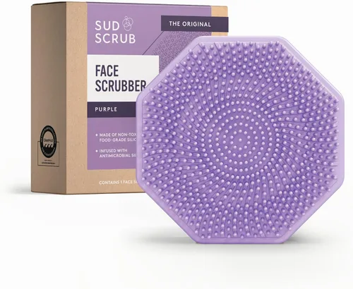 Vista 9 de Sud Scrub® Cepillo Exfoliante Facial de Silicona Antimicrobiana, 1 Paquete, Exfoliante Facial Suave para Piel Sensible, Cepillo de Limpieza Facial