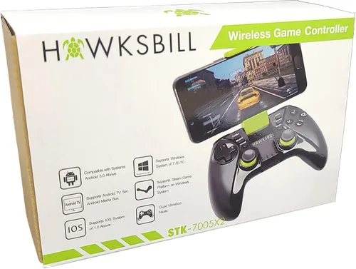 Vista 2 de Hawksbill Wireless Gamepad Controller for iOS iPhone Android - Bluetooth with L3 R3 Buttons Long Battery Life Improved 8 Way D-Pad Dual Vibration