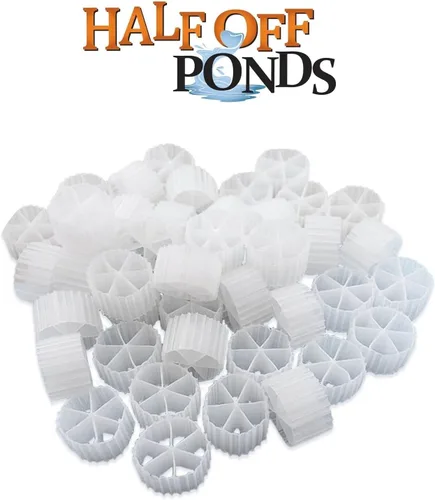 Vista 5 de HALF OFF PONDS Medios fluidizados MBBR 16mm x 10mm (0.6" x 0.4") Bio Filtro, 2 pies cúbicos de medios de filtración biológica - HBF-06-2CF