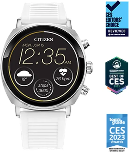 Vista 6 de Citizen CZ Smart PQ2 - Reloj inteligente unisex de 1.614 in con aplicación YouQ con IBM Watson® AI y NASA Research, Wear OS por Google, recursos