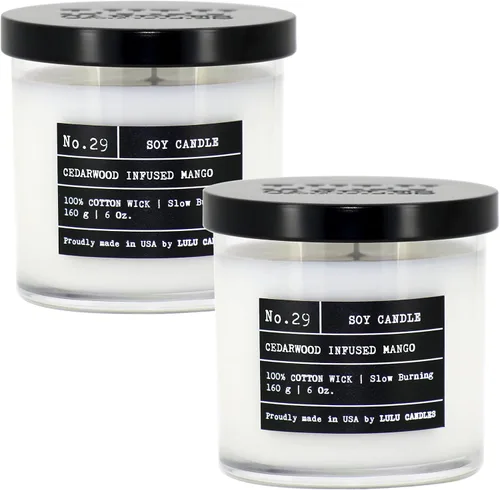 Vista 38 de Lulu Candles After Dark - Teca Caoba Vela Perfumada de Soja de Lujo en Frasco Vertida a Mano en los EE.UU. Altamente Perfumada y Duradera
