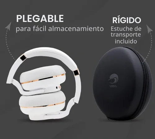 Vista 6 de WAVV Element Active - Auriculares inalámbricos con cancelación de ruido Bluetooth con micrófono, graves profundos, carga rápida de 40 horas