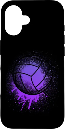 Vista 28 de iPhone 15 Jugador de Voleibol Deporte Niñas Mujeres Bday Purple Beach Team Case