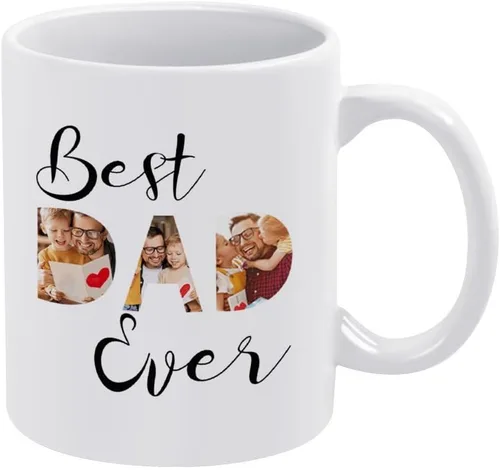 Vista 19 de Taza de café personalizada con diseño de taza de café personalizada con texto fotográfico y logotipo, regalos personalizados de Navidad para hombres