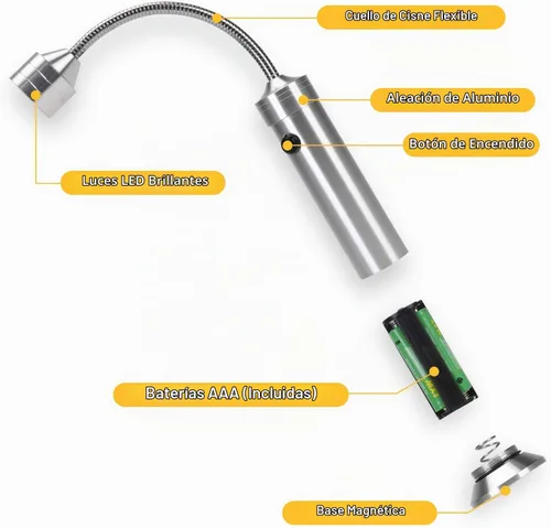 Vista 6 de KOSIN Luz de parrilla para barbacoa, base magnética, luces LED superbrillantes, cuello de cisne flexible de 360 grados, resistente a la intemperie