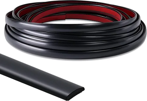 Vista 10 de Moldura de pared para despegar y pegar de 9.8 pies, moldura flexible en forma de D, color dorado mate para protector contra salpicaduras, espejos